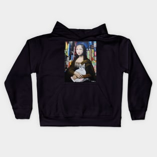 Monalisa cyberpunk in Tokyo Kids Hoodie